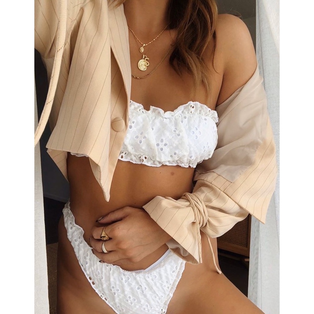 Broderie Bikini - White